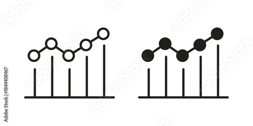Stats icon set. Outline symbol editable.