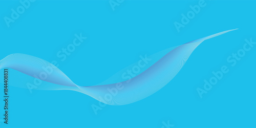 Abstract waves for design. Stylish line art background. Vector illustration. Waves with lines created using the blend tool. Curved wavy lines, smooth lines.