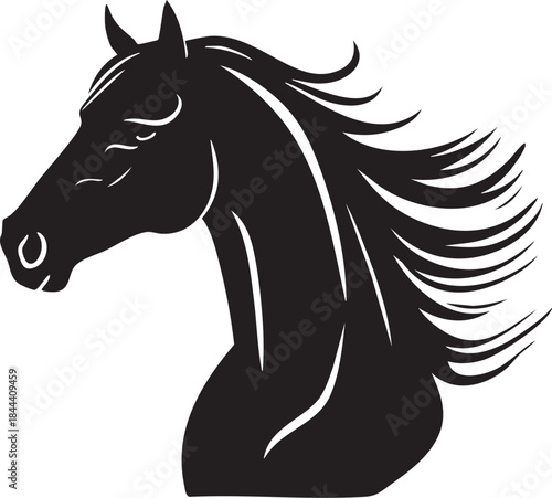 Cheval Tête logo - Silhouette