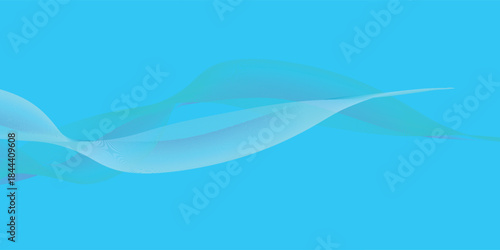 Abstract waves for design. Stylish line art background. Vector illustration. Waves with lines created using the blend tool. Curved wavy lines, smooth lines.