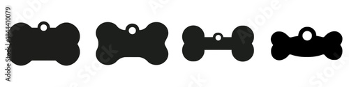 Dog Tag Icons Bone Shaped Pet Identification Tags pet tag