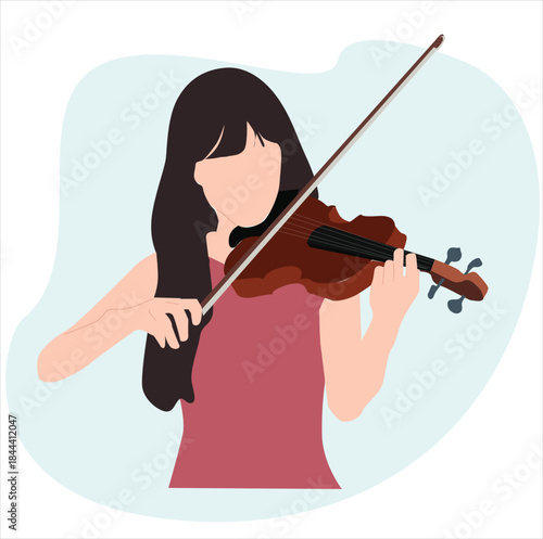 woman playing the violin. Woman Playing Violin