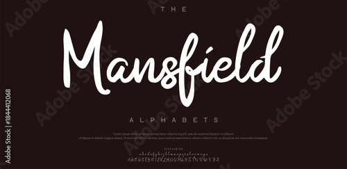 incomplete calligraphy alphabet capital lettering a to z font family