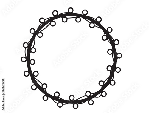 Halo Ring Fairy Lights icon in silhouette pure white background.