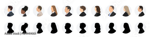avatar icon. profile icons set. male and female avatars vector icon set illustration