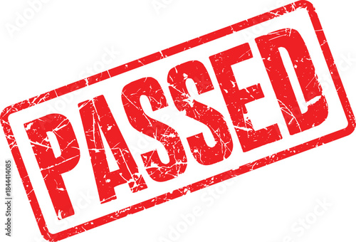 Transparent image of a red 'PASSED' stamp for certification or approval