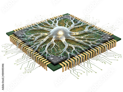 Microchip with Central Neuron (Artificial Intelligence)