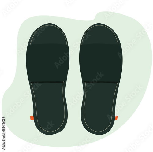 hotel slippers. Black hotel slippers