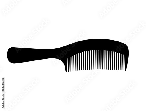  Wave Styling Comb in silhouette pure white background.