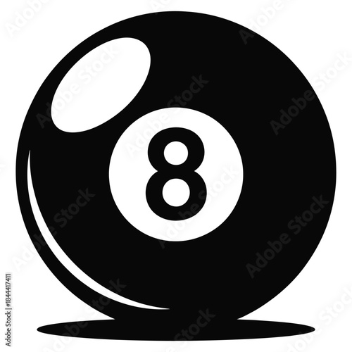 black billiard ball