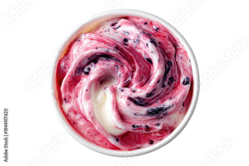 Creamy Frozen Yogurt with Fresh Berry Swirl for Cafes and Snacks