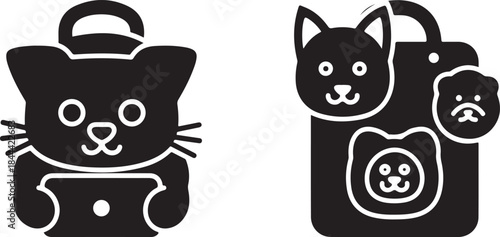 Pet care icons for online shopping services