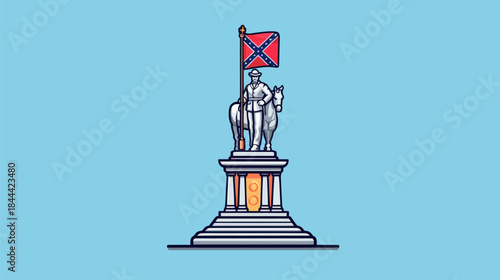 Confederate Heroes Day Memorial Statue Icon