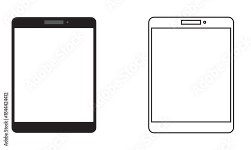 Realistic  Device Mockups icon. Isolated on white background.  Technology Template, Editable, Modern Electronic Gadgets. Vector illustration. EPS 10