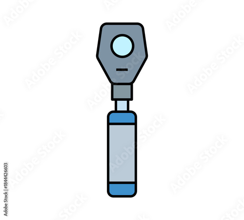 Otoscopio médico para examen de oído en estilo plano