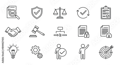 Legal and business concepts illustration