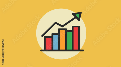 Index Fund Chart Icon for Market Investment
