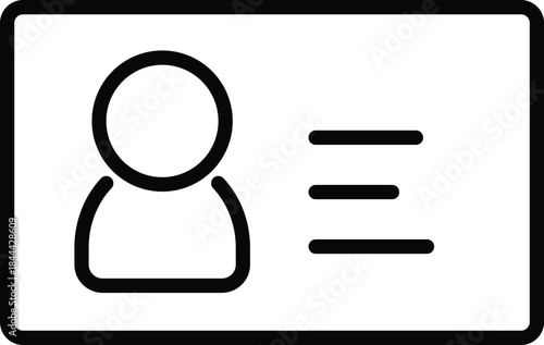 Personal identification card business icon