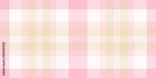 International texture textile vector, bag pattern background plaid. Graph tartan check seamless fabric in white and pink colors.