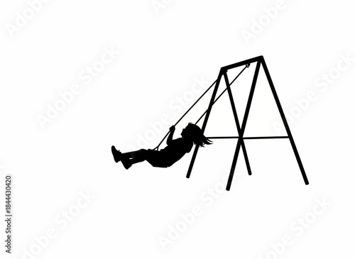 Person relaxing on swing chair for leisure rest outdoor recreation peaceful garden relaxation hanging seat comfort casual branding design