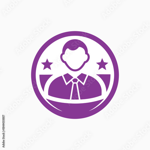 minimal loyalty icon silhoutte vector template