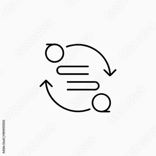 Tableau sur toile minimal thin line consistency icon template