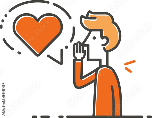 Person Whispering a Secret Icon Transparent Background