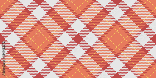 Geometrical seamless vector background, geometric fabric check pattern. Handkerchief textile tartan texture plaid in red and sterling silver colors.