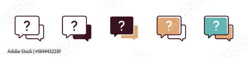 Help and faq vector design with question marks in speech bubbles for customer support and assistance