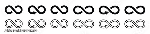Infinity symbol endless loop math sign eternity concept shape graphic graphic design element logo