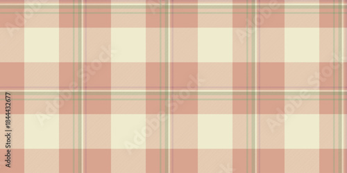 Neutral pattern plaid tartan, repetitive background vector seamless. Backdrop texture check textile fabric in orange and light colors.