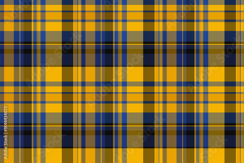 Harvest seamless textile check, styling tartan texture fabric. Tidy vector background plaid pattern in amber and bright colors.