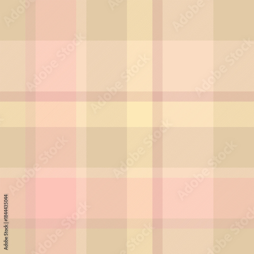 Illustration vector background seamless, customize tartan fabric texture. Herringbone pattern textile plaid check in light and moccasin colors.