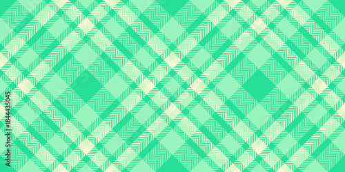 30s pattern tartan vector, france seamless texture check. Copy space textile fabric background plaid in mint and green colors.