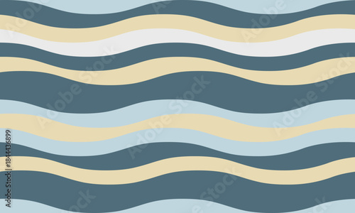 Serene wavy stripes in calming pastel hues.  Perfect for backgrounds, textiles, or website design.  Evokes feelings of peace, tranquility, and summer.  A versatile and aesthetically pleasing pattern.