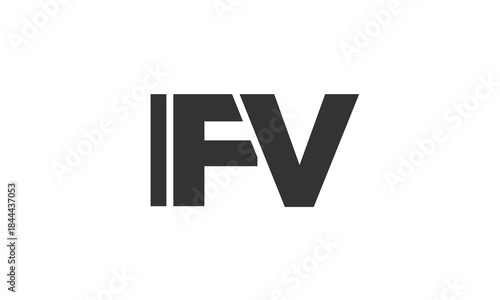 IFV logo design template with strong and modern bold text. Initial based vector logotype featuring simple and minimal typography. Trendy company identity.