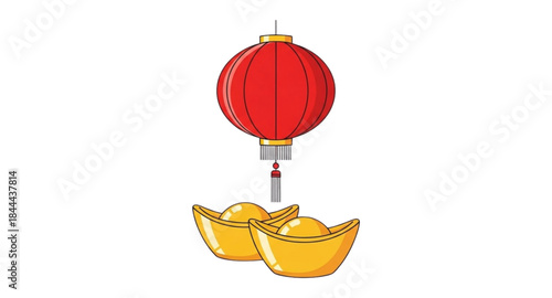 chinese lantern isolated on white