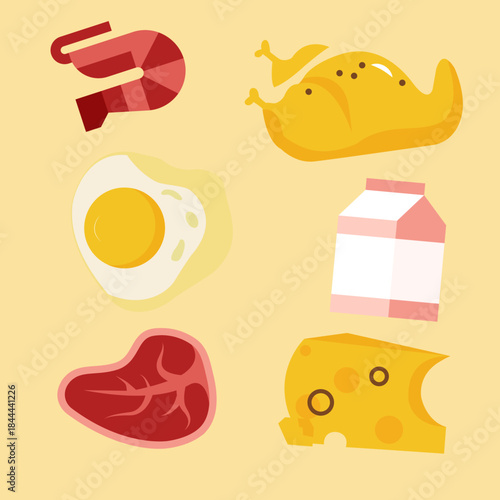 High Protein Food Illustration