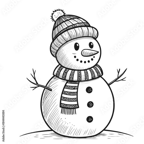 snowman with a broom