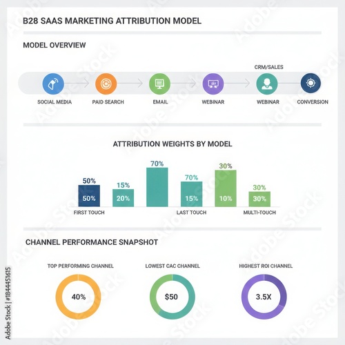 An overview of a b2b saas marketing attribution model and performance snapshot