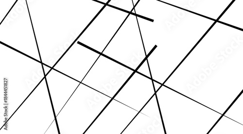 Abstract lines in black and white tone of many squares and rectangle, shapes on white background. Metal grid isolated on the white background. 