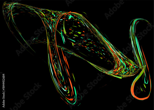 Multicolored paint splashes, dust particles, and debris are carried by the wind. Design for banners, posters, brochures, covers