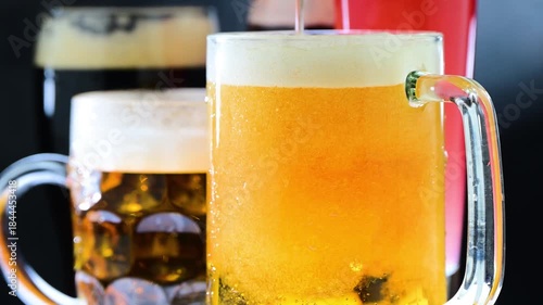  Glasses with different sorts of beer