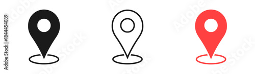 Location pin vector illustration on white background pointer and label to indicate place position mark the area on map