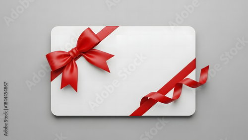Gift card with red bow