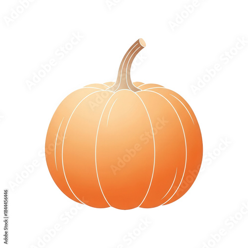 Orange Pumpkin Illustration on Black Background