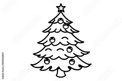 christmas tree vector illustration