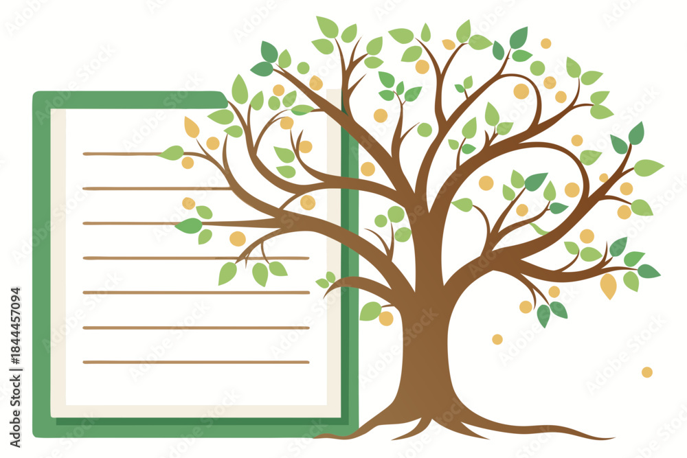 Obraz premium abstract tree with green leaves