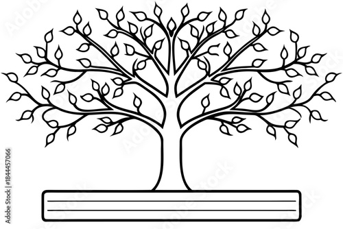 vector tree silhouette