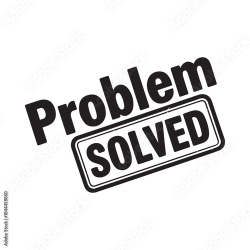 The word problem is boldly displayed with solved underneath signifying resolution